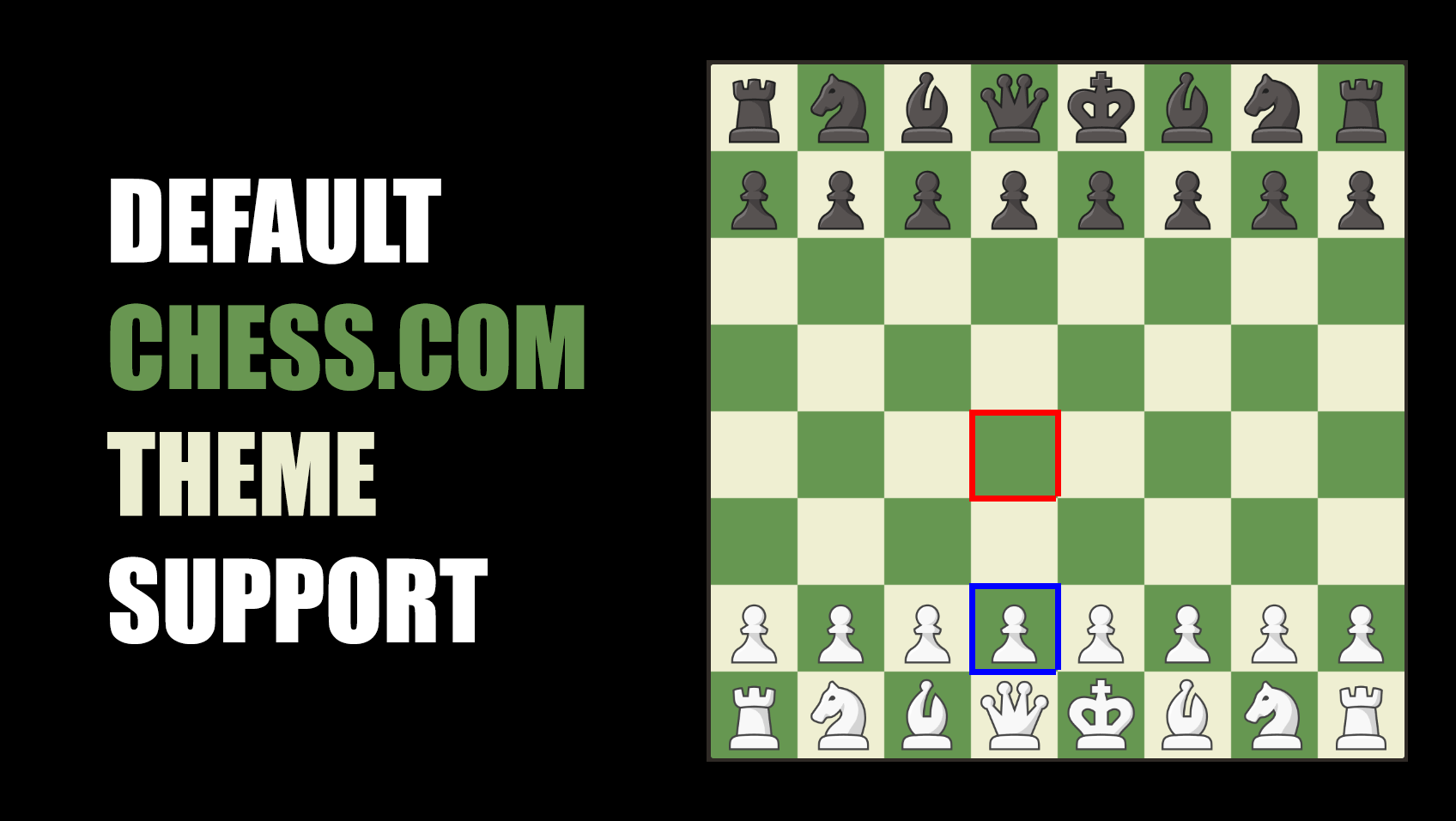 chess.com default board and pieces